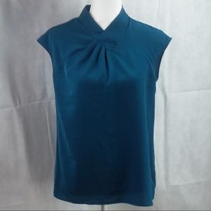 Worthington women's sleeveless top green med